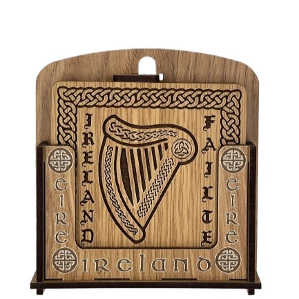 CRSD4 - Coaster Set “Irish Harp & Tree of Life”