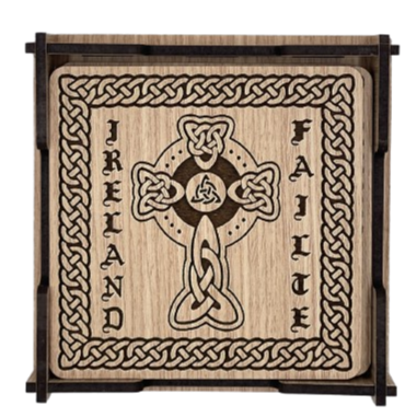 CRSN4 - Coaster Set of “Celtic Cross & Tree of life”