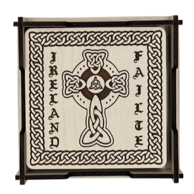 CRSN4 - Coaster Set of "Celtic Cross & Tree of life"