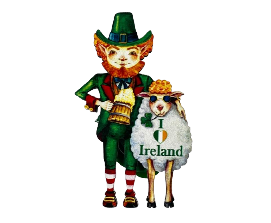 Leprechaun & Sheep (Photo Magnet: PM158)